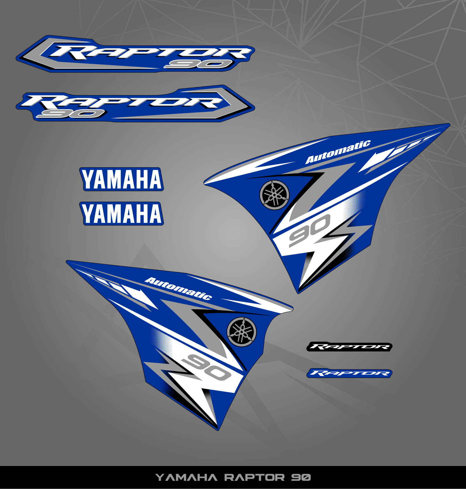 Yamaha Raptor Rim Sticker Partial Sticker Kit for Yamaha Raptor 90 – STICKER KITS SOUTH AFRICA