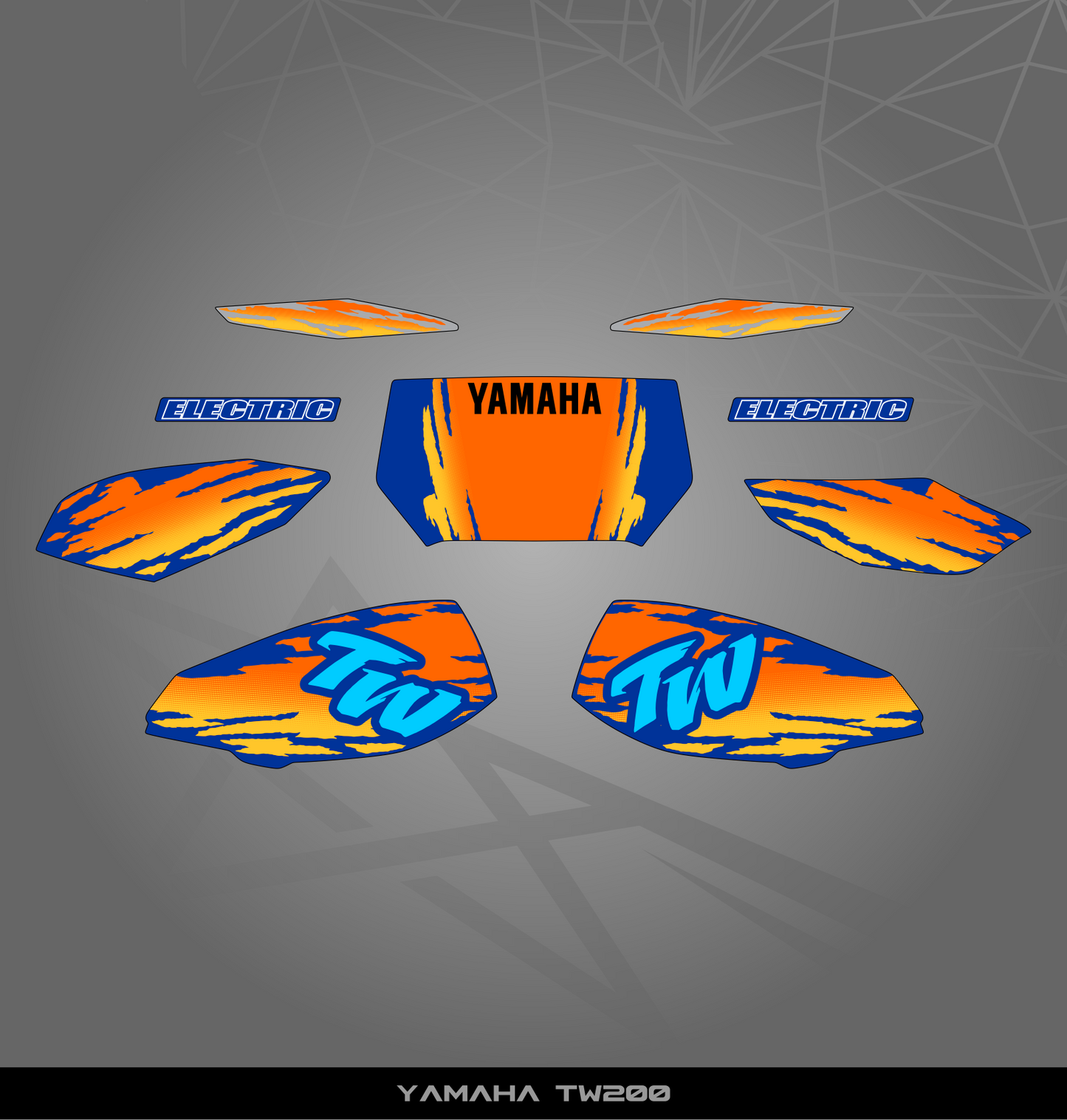 Partial Sticker Kit for Yamaha TW 200
