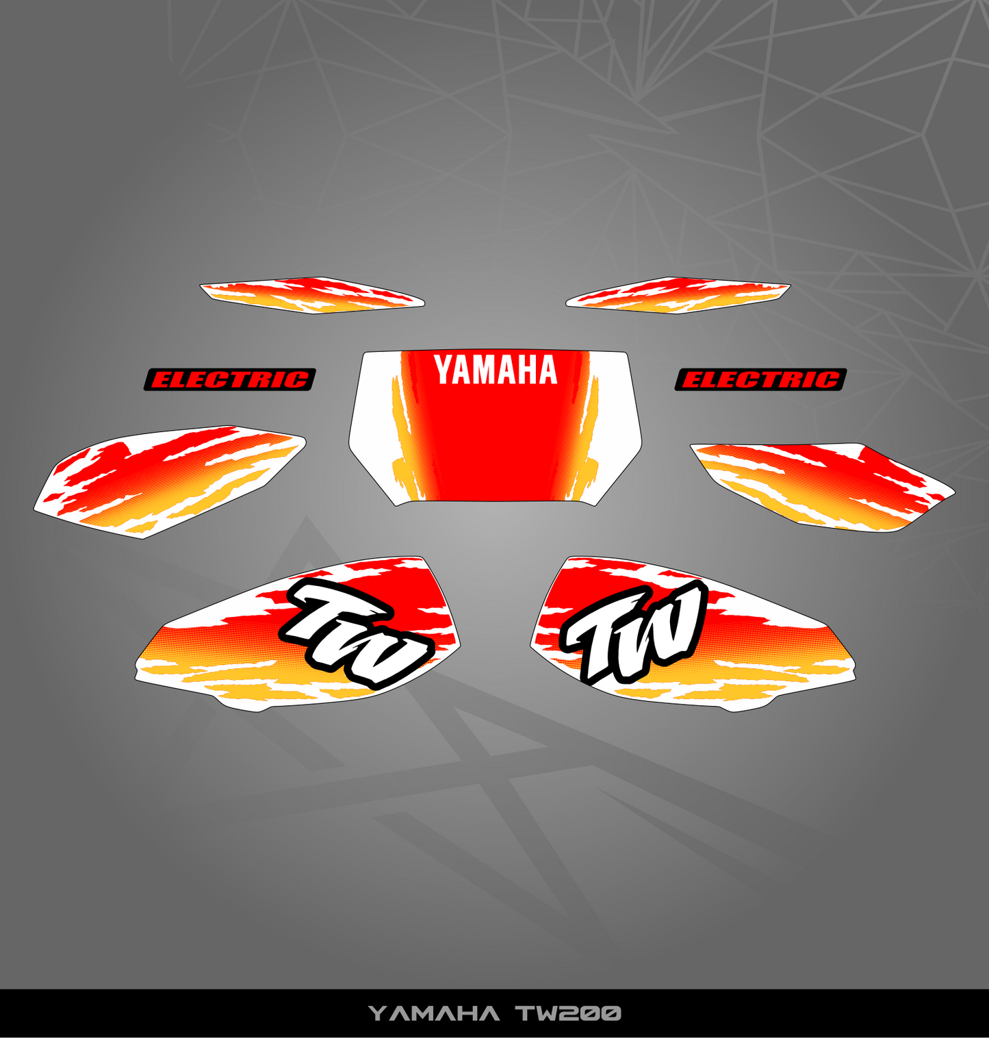 Partial Sticker Kit for Yamaha TW 200